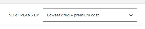 A screenshot of the drug and premium section.